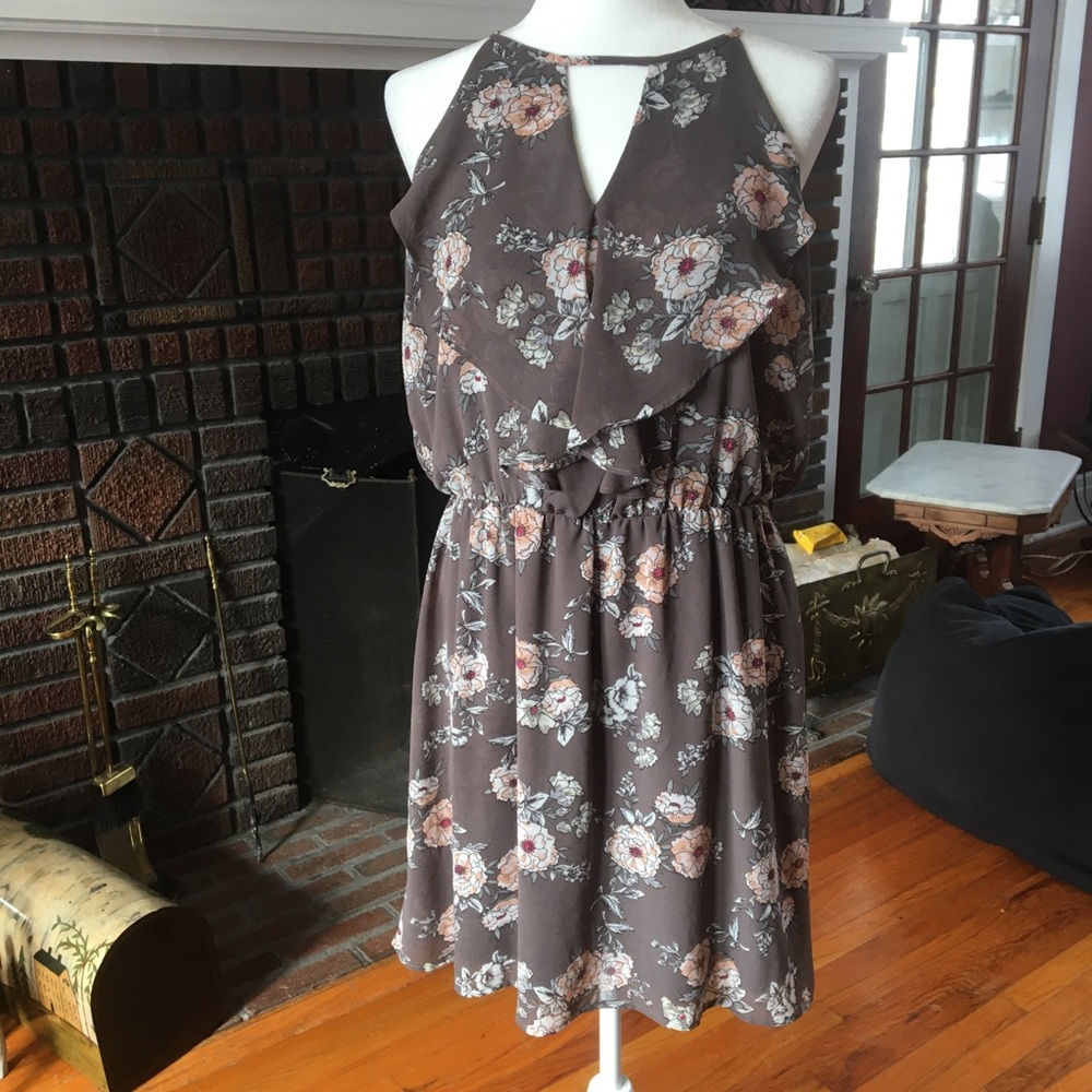 Floral halter dress